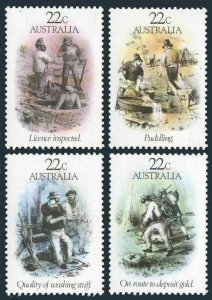 Australia 780-783,MNH.Michel 749-752. Gold Rush Era Sketches by S.T.Gill.1981.