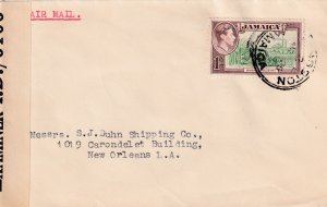 194* Kingston, Jamaica to New Orleans, LA; Airmail censored (C5889)
