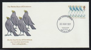 GREAT BRITAIN 1977 SCOTT # 822. THE TWELVE DAYS OF CHRISTMAS SERIES. # B