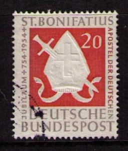 GERMANY BUND Sc# 724 USED FVF Bishop's Miter & Sword 20pf