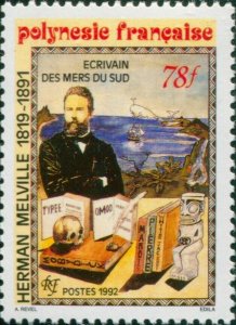 French Polynesia 1992 Sc#602,SG652 78f Herman Melville novelist MNH