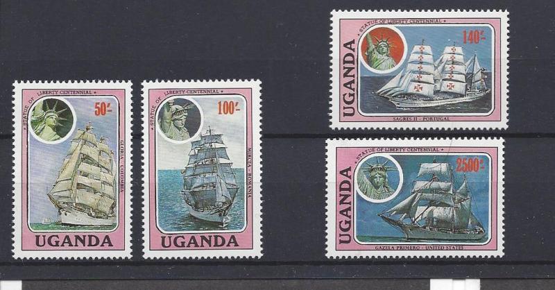 Uganda, 505-08, Tall Ships Singles, **MNH**