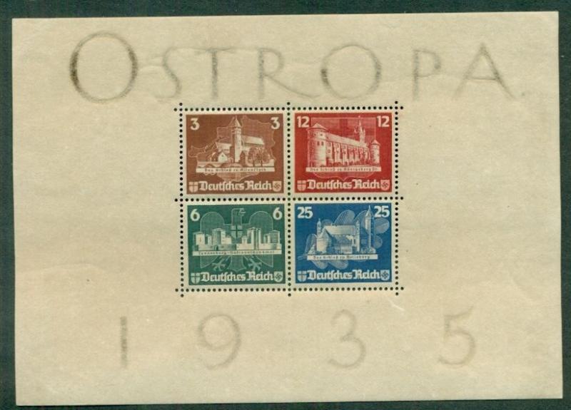 GERMANY #B68 OSTROPA souvenir sheet, og, NH, fresh and scarce