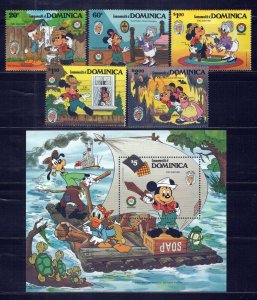 Dominica 919-924 MNH Disney Christmas Tom Sawyer ZAYIX 0701M0073