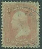 USA SC#64 Washington, 3c, pink, light cancellation