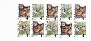 Faroe Islands #350-351 MNH complete stamp booklet,  birds