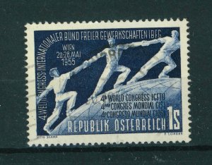 Austria 1955 Fourth World Trade Unions Congress stamp. Used. Sg 1275.