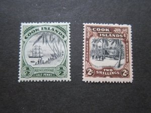 Cook Islands 1944 Sc 116,123 MH