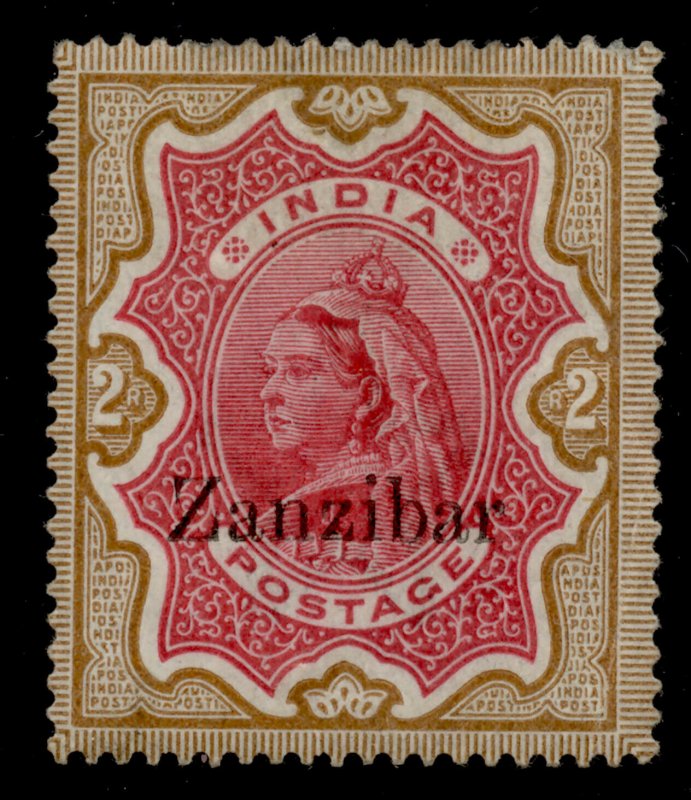 ZANZIBAR QV SG19, 2r carmine and yellow-brown, M MINT. Cat £110.
