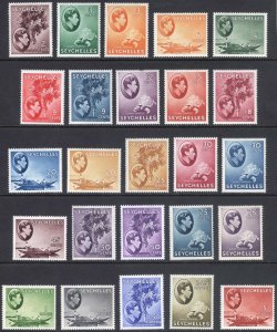 Seychelles 1938 2c-5r COMPLETE SET 25 SG 135-149 Sc 125-148 VLMM Cat £500($697)