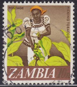 Zambia 44 USED 1968 Woman Tobacco Picker