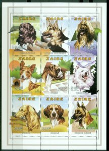 Zaire 1997 Dogs MS MUH