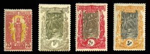 French Colonies, French Congo #46-49 Cat$179, 1900 75c-5fr, four high values,...