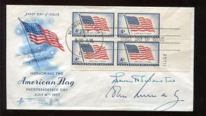 JOHN F. KENNEDY & LEVERETT SALTONSTALL SENATORS FROM MA SIGNED 1957 COVER CV1192