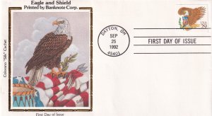1992, Eagle & Shield, Colorano Silk, FDC (E11990)