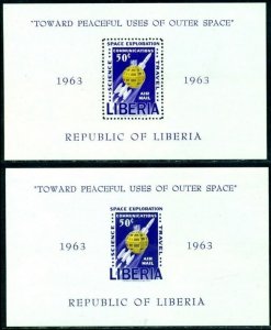 Liberia 1963 Peace Dove, Telstar, Satellite, Rocket MSS set ☀ MNH (**)