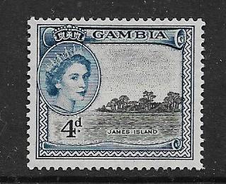 GAMBIA  158  MINT HINGED, JAMES ISLAND    ,  QE2