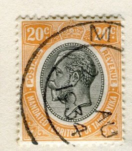 TANGANYIKA;   1927 early GV issue fine used 20c. value