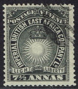 BRITISH EAST AFRICA 1895 LIGHT AND LIBERTY 7½A USED