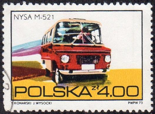 Poland 2015 - Cto - 4z Nysa M-521 Bus (1973)