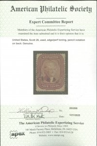 U.S. #29 USED WITH APS CERT