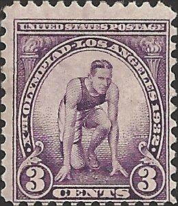 # 718 MINT HINGED VIOLET 10TH OLYMPIC GAMES