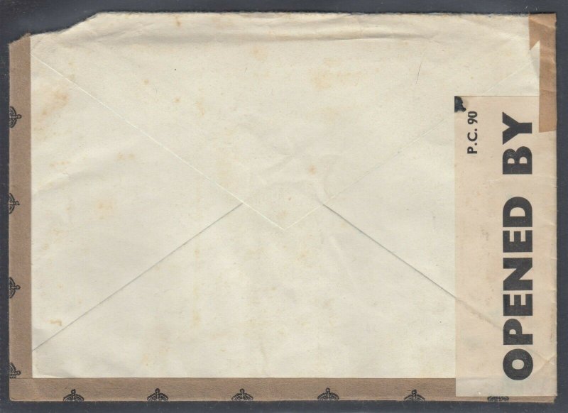 US 1942 censored cover to PO BOX 444 in Bletchley Park - UNDERCOVER mail