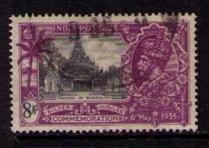 INDIA Sc# 148 USED FVF Pagoda Mandalay 8a