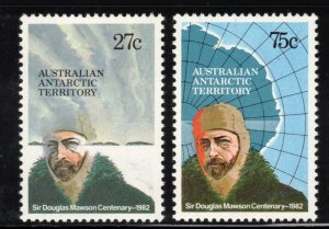 AUSTRALIAN ANTARCTIC 1982 Sir Douglas Mawson; Scott L53-54; MNH