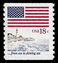 PCBstamps   US #1891 18c Shining Sea, coil, MNH, (16)