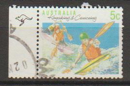 Australia SG 1172 FU  perf 13 1/2  left margin 1 Kangaroo...