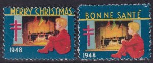 Canada 1948 Christmas seal set MNH**