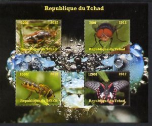 Chad MNH S/S Insects 2012 4 Stamps