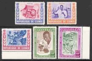 Guinea Scott B12-B16 VLH/NHOG - 1960 National Health Semi-Postals - SCV $7.30