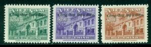 Viet Nam SC#51-53 Post Office, Saigon overprinted MH