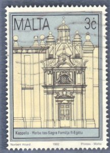 MALTA SCOTT #805 USED 3c 1992