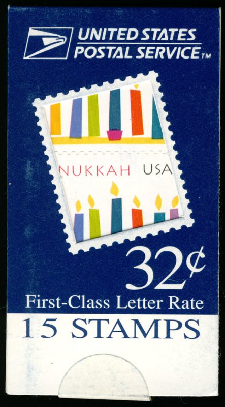 US #3118 BK258 MAKE-SHIFT BOOKLET, Hanukkah, VF/XF mint never hinged, Fresh, ...