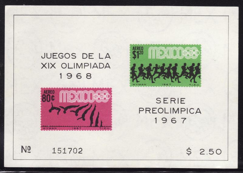 Mexico #C329a F-VF Mint NH ** Mexico City Olympics