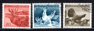 Liechtenstein #219-221   Used    VF   CV $17.25   ....   3510091