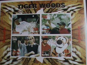 ​SOMALIA -1999  TIGER WOODS -GOLF CHAMPIONSHIPS IMPERF: MNH S/S VERY FINE