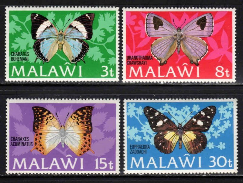 Malawi #199-203 ~ Short Set of 4 of 5 ~ Butterflies ~ Unused, LHM  (1973)