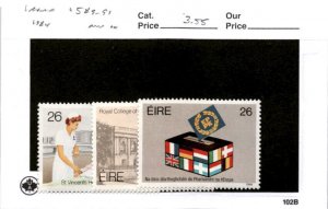 Ireland, Postage Stamp, #589-591 Mint NH, 1984 College of Surgeons (AB)