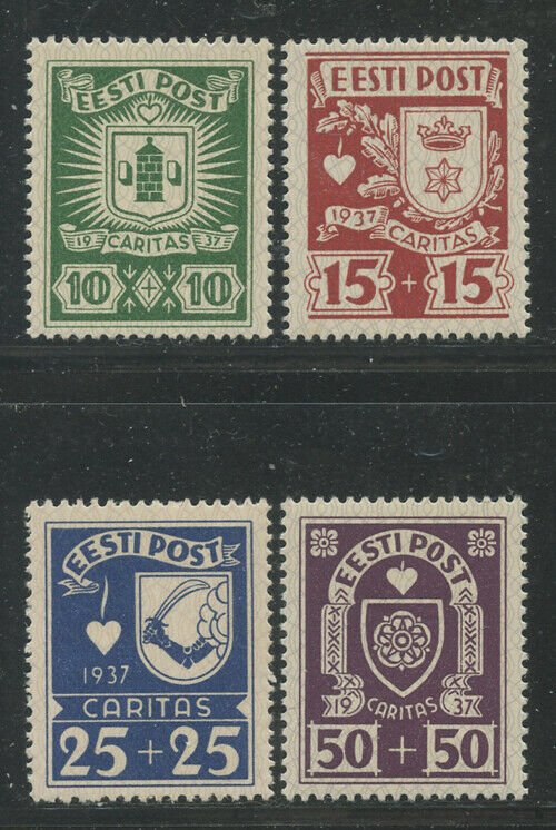 Estonia 1937 Charity set Sc# B32-35 NH