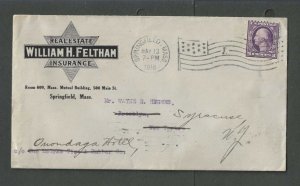 1918 Springfield Ma Insurance Real Estate William H Feltman Mailed To Onandago--