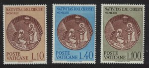 Vatican Christmas 3v 1963 MNH SC#372-374 SG#413-415