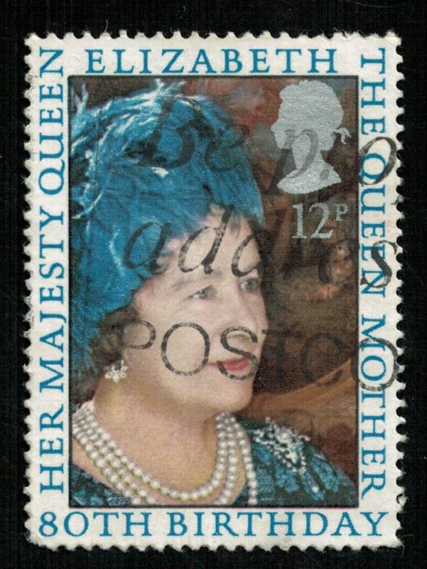 Queen Mother Elizabeth, 12 Penny, MC #845, Great Britain (2863-T)
