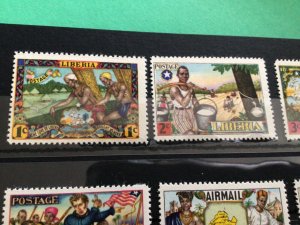 Liberia 1949 settlers in Liberia mint never hinged stamp set A10896