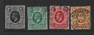 EAST AFRICA & UGANDA Used Lot of 4  George V Stamps 2018 CV $2.50