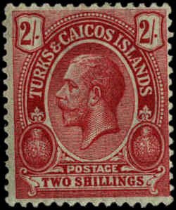 Turks and Caicos Islands #34, Incomplete Set, 1913-1916, Hinged