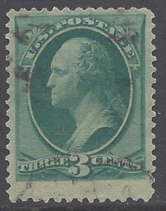 #184 3c George Washington 1879 Used